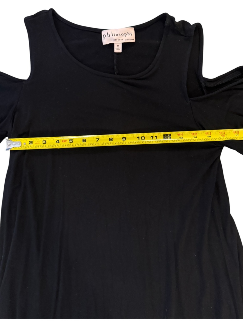Philosophy Black Cold-Shoulder Midi Dress - Picture 5 of 5